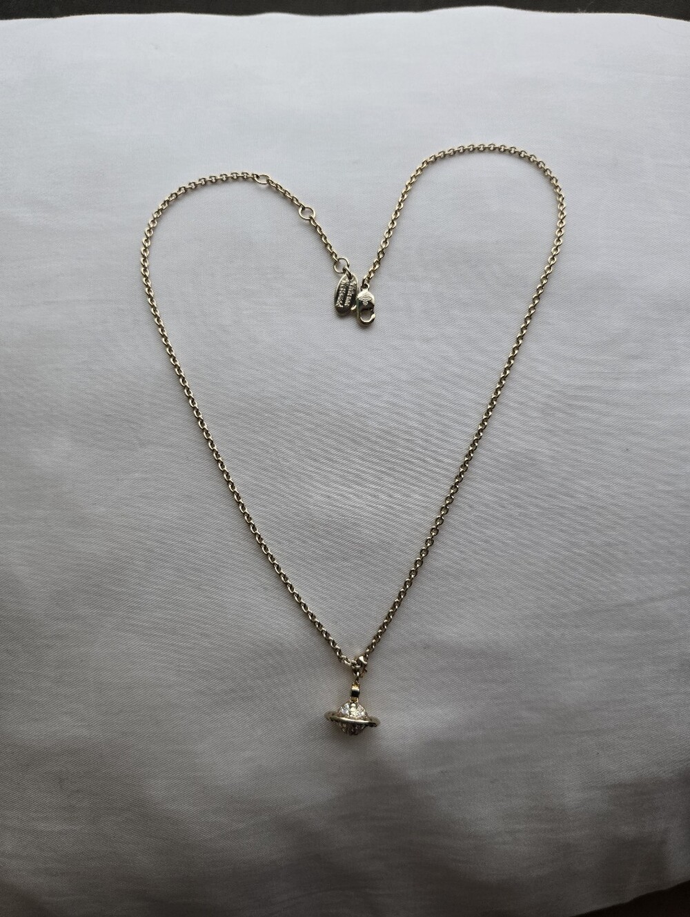 Vivienne Westwood Gold-Tone Orb Pendant Necklace with Crystal Accent